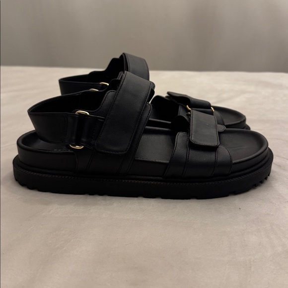 Like new! Maeve for Anthropologie Black Double Strap Sandals, sz 8 - Picture 14 of 15
